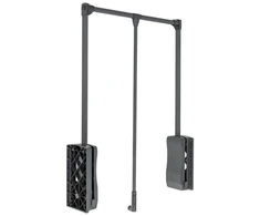 GTV Pull-down wardrobe rail – oil 875mm - 1200mm (plieno-100% pilka)