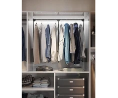 GTV Pull-down wardrobe rail – oil 875mm - 1200mm (plieno-100% pilka)