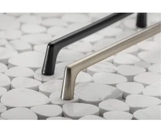 GTV OCTAVIO zamak handle, C=128 mm, juodas matt