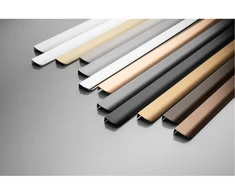 GTV ALUMINIUM HANDLE HEXA, L=1200 mm, clear brushed auksinis