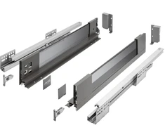 GTV AXIS PRO drawer H=84, L=350, soft-close, side with glass, anthracite