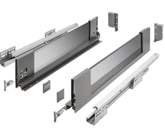 GTV AXIS PRO drawer H=116, L=450, soft-close, side with glass, anthracite