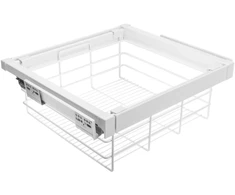 GTV Drawer Elite with wire basket 800 mm with soft closing, baltas