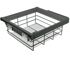 GTV Drawer Elite with wire basket 800 mm with soft closing, pilka anthracite
