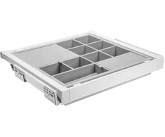 GTV Drawer Elite with organizer 600 mm with soft closing, baltas