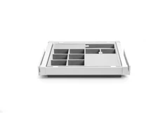 GTV Drawer Elite with organizer 600 mm with soft closing, baltas