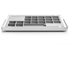 GTV Drawer Elite with organizer 900 mm with soft closing, baltas