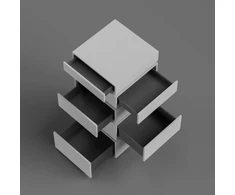 GTV AXISPRO push drawer to open 500mm anthracite - H199 extra high