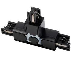 GTV T Reguliuojama jungtis X-RAIL trifazėms šynoms, 166x101 mm, vidinė/išorinė, kairė, juoda