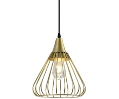 Pakabinamas šviestuvas GTV Lubų šviestuvas TESS,2516,AC220-240V,50/60Hz,1*E27, IP20, skersmuo 24 CM, viengubas, auksi
