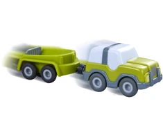 Haba Kullerbü - Geländewagen mit Anhänger (anthrazit/baltas)
