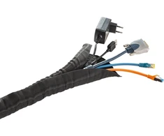 Organizer InLine HAGOR KSS 5 Meter Juodas - 19mm Kabelsocke selbstschliessend 5m Laenge Weite 19mm aus elastischem Polyester