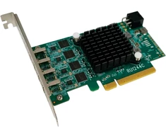 Highpoint RocketU 1244C RU1244C, USB valdiklis, PCIe 3.0 x8, 4x USB 3.2 Gen 2 10Gbit/s, ASM3142, 7.5W