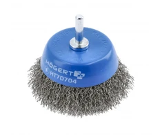 HOGERT Cup brush with shaft 50 mm, stainless steel wire