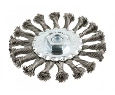 HOGERT Circular brush with shaft 115 mm, M14, steel wire, 0.5mm
