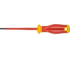 HOGERT Slotted screwdriver 4x100 mm, 1000V, SLIM, S2