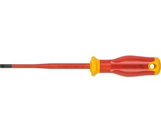 HOGERT Slotted screwdriver 5.5x125 mm, 1000V, SLIM, S2