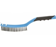 HOGERT Steel wire brush with a scraper, 3 x 19