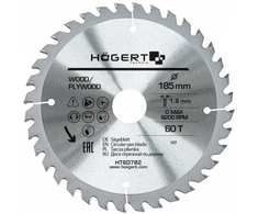 HOGERT TCT pjūklo diskas 185x60Tx30