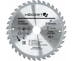 HOGERT TCT pjūklo diskas 216x48Tx30