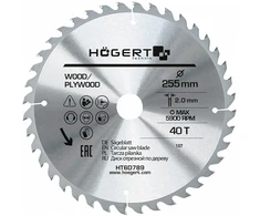 HOGERT TCT pjūklo diskas 255x40Tx30