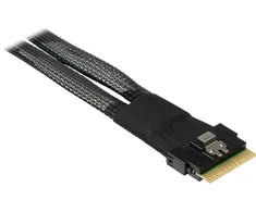 Inter-Tech kabelis 88885662, 70cm, 24Gb/s, PCIe 4.0, SAS 3, SATA, 30 AWG, 1x SlimSAS SFF-8654 8i į 2x SFF-8654 4i