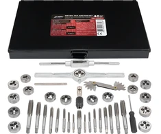 Bituxx Čiaupų ir sriegių pjaustymo rinkinys 40 dalių (M3-M12) metalinis lagaminas