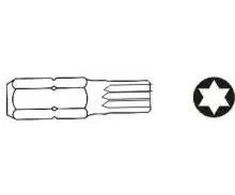 JONNESWAY KOŃCÓWKA TORX T30 x 30mm 6-kąt.10mm