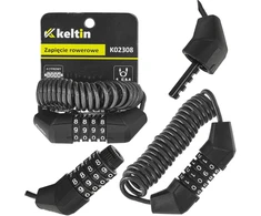 KELTIN Dviračio užraktas su 4 skaitmenų kodu 1,5 m (50/100) (5903418307738)