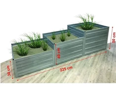 KLASIKA GREENHOUSE Modulinė pakelta lysvė KLASIKA GARDEN "Laiptai" - Cinkuota