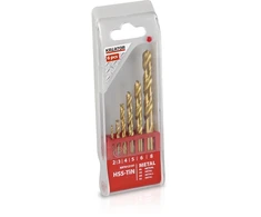 Grąžtas Kreator KRT012101 - 6 pcs HSS Metal Drill Bits TIN 2-3-4-5-6-8 mm
