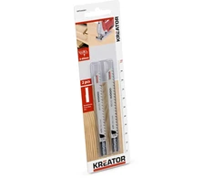 Kreator KRT045001 Dėlionės pjūklelio diskas, 100mm, 8 TPI, 2 vnt., medžiui, U formos kotas, pjovimo gylis 60mm