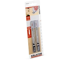 Kreator KRT045002 Dėlionės pjūklo diskas, 100mm, 6 TPI, 2 vnt., U formos kotas, mediena 60mm, plastikas 50mm