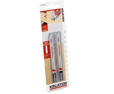 Kreator KRT045010 Dėlionės pjūklo diskas, 91mm, 6 TPI, 2 vnt., mediena 60mm, plastikas 50mm