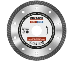 Kreator KRT085101 Deimantinis pjovimo diskas, 125mm, 22.2mm, 1.2mm, 0.8mm, 9mm, 9