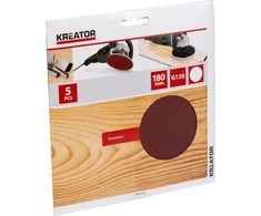 Kreator Šlifavimo diskai KRT231557, Ø180mm, G120, 5vnt., Velcro