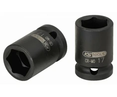KSTOOLS 1/2" šešiakampė smūginė galvutė 17mm, KS Tools