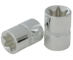 Torx lizdas 1/2" CHROMEplus,ant pakabinamos etiketės E18, KS Tools
