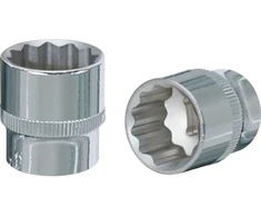12-briaunė nuimama galinė galvutė 1/2"CHROMEplus,on hang tag 17mm, KS Tools