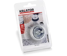 Kūginis šepetys ant veleno 50mm, plieniniai šereliai KRT150102 KREATOR