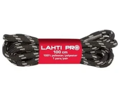 Lahti Pro Sznurowadła Apvalūs batraiščiai juodai pilki l904020p, 10 porų, 100 cm, Lahti