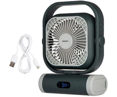 Medion LIFE Stovyklavimo ventiliatorius E10 TF MD 12065 50078440, 20W, 4m/s, 48dB, 110°, 5 greičiai, 2 režimai, 10000mAh, USB-A