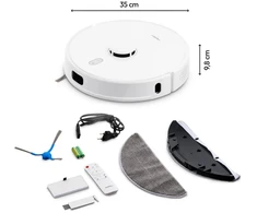 Medion robotų dulkių siurblys MD11916 X41 SW 50075800, 8000 Pa, 0.3 L, 240 min, 72 dB, Li-ion, baltas, apvalus, šlapias valymas