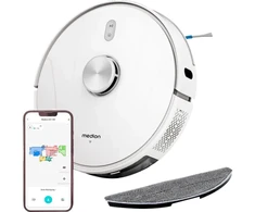 Medion robotų dulkių siurblys MD11916 X41 SW 50075800, 8000 Pa, 0.3 L, 240 min, 72 dB, Li-ion, baltas, apvalus, šlapias valymas