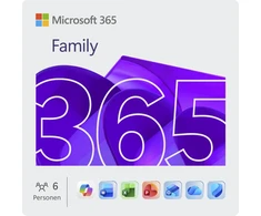 Microsoft 365 Family - Box-Pack (1 Jahr) - bis zu 6 Personen - be Medien - Mac, Android, iOS, Win - Deutsch