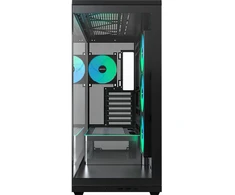 Montech kompiuterio korpusas TG3 (B), Midi-Tower, 58 l, juodas, grūdintas stiklas, RGB apšvietimas, ATX, USB-C, USB-A 3.2 Gen 1