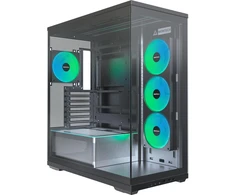 Montech kompiuterio korpusas TG3 (B), Midi-Tower, 58 l, juodas, grūdintas stiklas, RGB apšvietimas, ATX, USB-C, USB-A 3.2 Gen 1