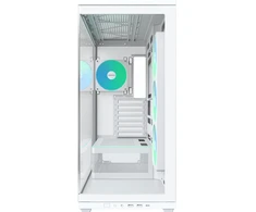 Montech kompiuterio korpusas TG3 (W), Midi-Tower, baltas, 58 l, grūdintas stiklas, 1x 360 mm GF360 U REV ventiliatorius