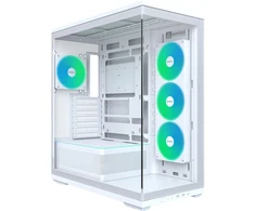 Montech kompiuterio korpusas TG3 (W), Midi-Tower, baltas, 58 l, grūdintas stiklas, 1x 360 mm GF360 U REV ventiliatorius