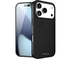 Dėklas Nevox StyleShell NYLO - iPhone 17/18 Pro, juodas